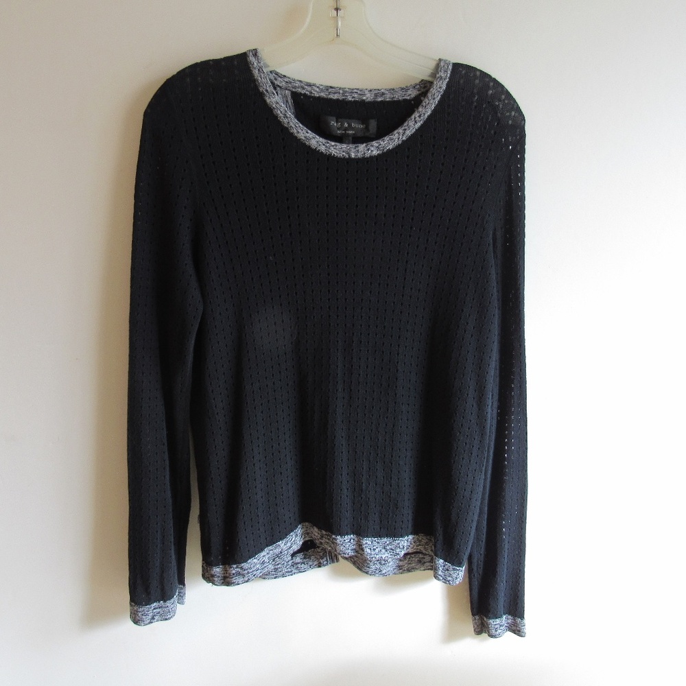 Rag and Bone Sweater SZ Small 100% Cotton Cross Over back